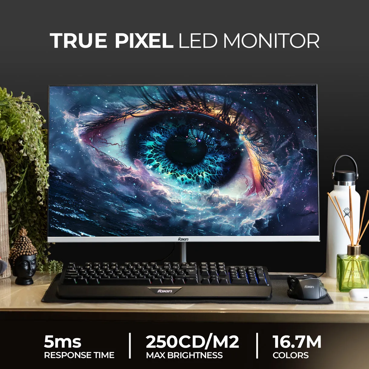 Foxin LED Monitor 27" FHD IPS 100Hz with HDMI | VGA | Speaker (Elite) view 3